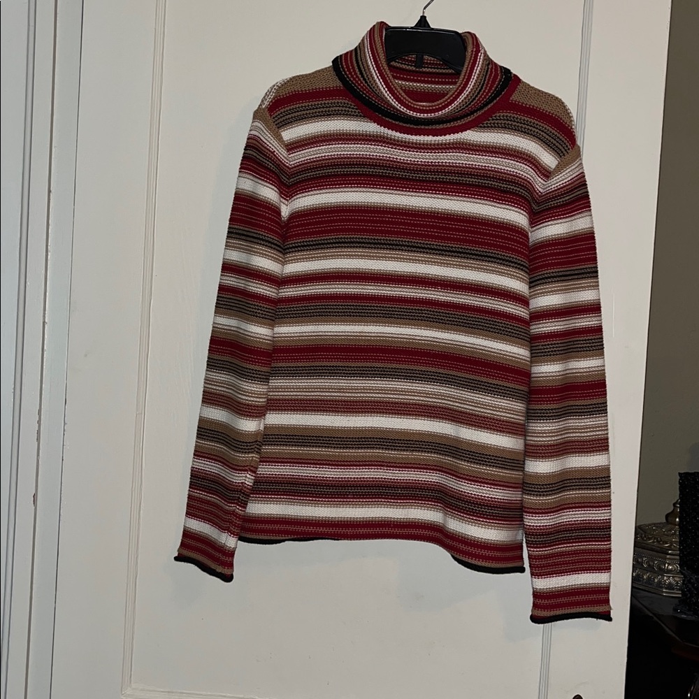 Talbots Multicolor Knit Striped Sweater